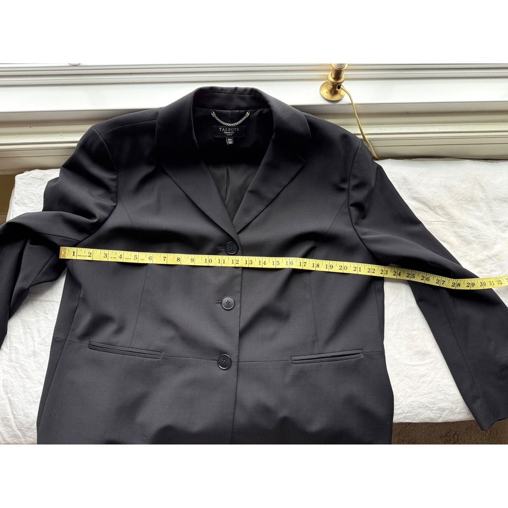 Talbots Black Wool Blend Three Button Blazer Jack… - image 5